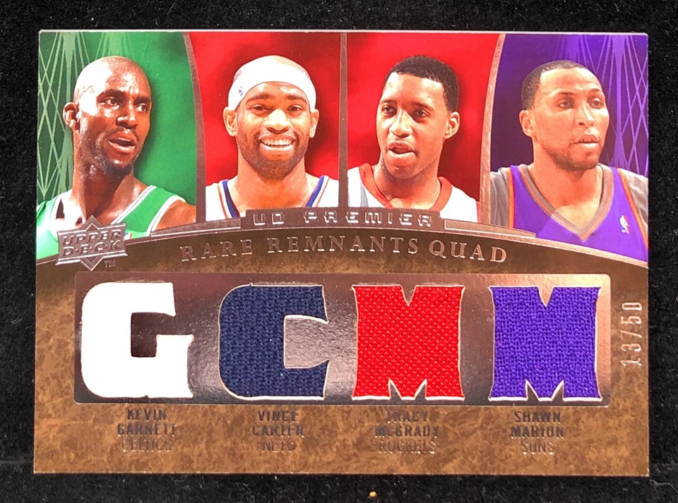 2007-08 UD PREMIER KEVIN GARNETT VINCE CARTER McGrady Marion #13/50 Foto 1 de 2