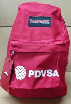 PDVSA Bolso Mochila Rojo con Correa para el Hombro y Bolsillos con Cremallera Nuevo Foto 1 de 4