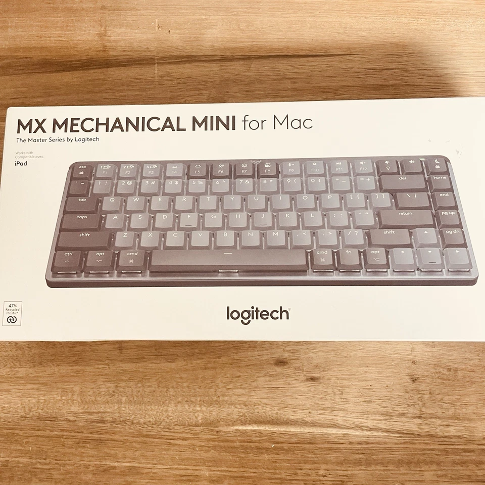 Logitech MX Mechanical Mini for Mac Wireless Keyboard, Gray * Factory Sealed - Image 1 of 4