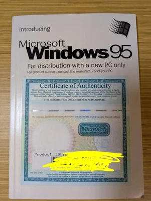 KSE Microsoft Windows 95 With Certificate Of  Authenticity & Product ID  - Image 1 of 2