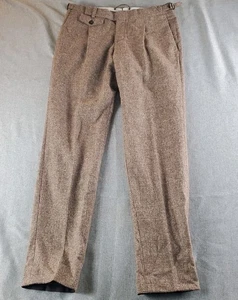 Suitsupply Brentwood Pants 32X30 Plaid Flannel Wool Cuffed Side Adjusters - Picture 1 of 18