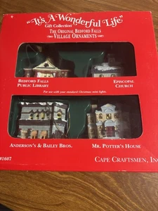 It’s A Wonderful Life Gift Original Bedford Falls Village Ornaments 1607 - Picture 1 of 7