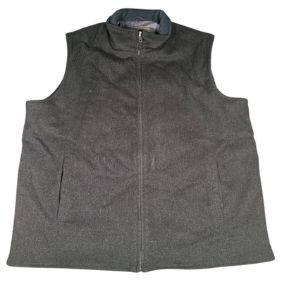 Golden Bear Fine Outerwear Mens Vest XXL Black Wool Blend Leather Thinsulate - Image 1 of 4