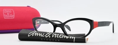 Anne Et Valentin Glasses Frame Cozak 1025 Oval Gloss Black Red Art Design France - Image 1 of 4