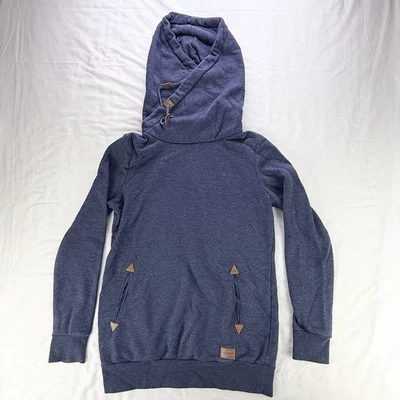 Volcom Women's Tower Pullover Fleece Hoodie Blue Size Medium Sweatshirt - Image 1 of 4