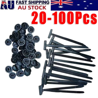 20-1000Pcs Nylon Universal Cable Tie Buckle Self-Locking Nylon Zip Ties Holder - image 1 of 4