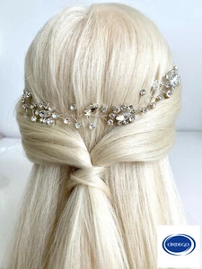 Haarschmuck Brautschmuck Hochzeit Haarkranz Haardraht Haarband Diadem Strass - Bild 1 von 12