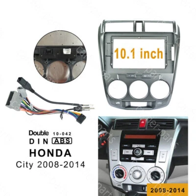 10.1 inch Car Radio Fascia Panel for Honda City 2008-2014 stereo Frame harness - Image 1 of 4