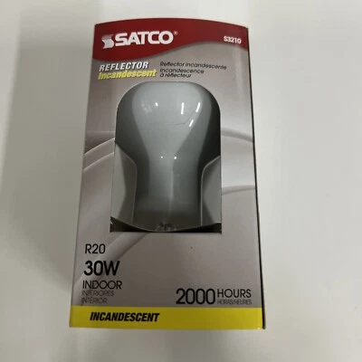Satco S3210 120V Medium Base 30-Watt R20 Light Bulb, Frosted - Image 1 of 3