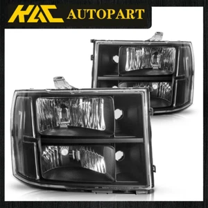 For 2007-2013 08 09 10 GMC Sierra Pair L+R Headlights Assembly Replacement Lamps - Picture 1 of 10