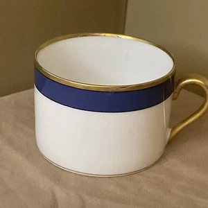 "Taza plana Fitz & Floyd Renaissance azul cobalto y dorado 2"" Japón" - Imagen 1 de 5