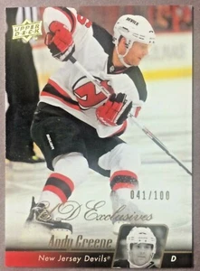 2010-11 Upper Deck Exclusivos #86 Andy Greene Nueva Jersey Devils 041/100 - Imagen 1 de 2