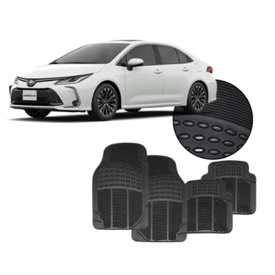 PARA TODOS OS TAPETES DE ASSOALHO DE CARRO TOYOTA COROLLA 4 peças conjunto completo ALTA DURABILIDADE - Imagem 1 de 4