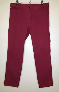 Jeans de mezclilla rectos rojos Dana Buchman 14 cremallera botón cierre lengüeta 5 bolsillos - Imagen 1 de 7