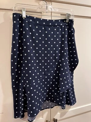 BANANA REPUBLIC-Talla 4P- Falda a Lunares Azul Marino/Blanco-Mujer-NUEVA CON ETIQUETAS Foto 1 de 4