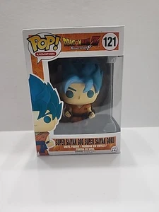 Funko Pop! Figura Vinilo Dragon Ball Z Super Saiyan God Goku #121 CAJA DMG - Imagen 1 de 7