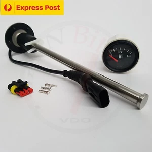 Fuel Sender - 250mm Reed Switch 10-180 Ohms + 12v FUEL GAUGE - BRAND NEW...! - Picture 1 of 6
