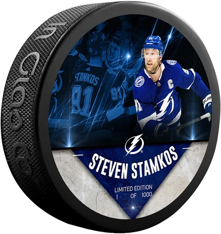 Steven Stamkos Lightning Unsigned Fanatics Exclusive Player Hockey Puck-LE/1000 Cover