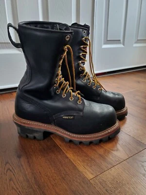 Botas de Colección Red Wings Ropa de Trabajo Cuero Negro EE. UU. Grunge Pesadas Talla 7 Foto 1 de 4