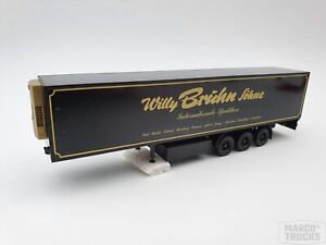 Herpa Refrigerated trailer black „Wily Bruhn Kiel Hamburg München Speyer“ /HB156