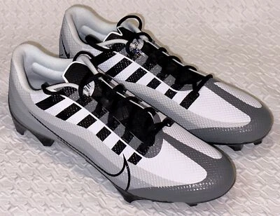 NIKE Vapor Edge Speed 360 White Grey Black Molded TD Football Cleats Mens Sz 13 - Image 1 of 4