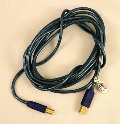 GE USB 2.0 A/B Cable Hi Speed 10Ft Blue Shielded E74020-C Style 2725 Computer  - Image 1 of 4