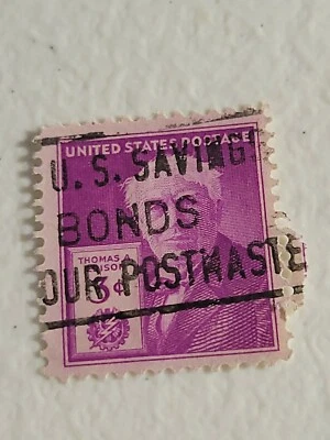 SC #945 ~ 1947 Thomas Edison Famous American Inventors 3c Stamp Used - #4417 - Image 1 of 2
