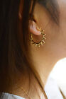 Sunflower Gold Plated Marsa Hoop Earring Set Jewelry Push Back Closure