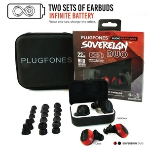 Plugfones Sovereign Duo Bluetooth Tapones para los Auriculares y Auriculares Verdaderos Inalámbricos - Imagen 1 de 17