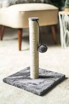 Pet Scratching Post Cat Kitten Pole Base Hanging Ball Toy Large Climbing Tower - Image 1 of 4