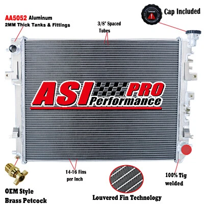 ASI 2Row Radiator For 2009~10 Dodge Ram 1500 2500 2011-18 Ram 1500 2500 3500 4.7 Foto 1 de 4