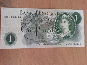 £1 Banknote Fforde Replacement Goebels Print "G" Cat B304 Prefix M33N F - Picture 1 of 4