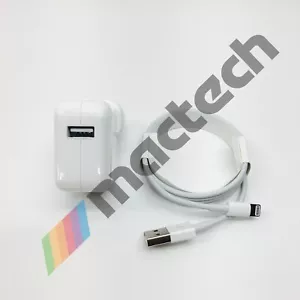Apple Genuine Charger + Lightning Cable Combo For iPhone & iPad Brand New - Picture 1 of 4