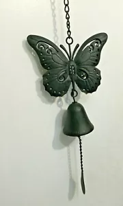 Cute Butterfly Wind Chime Bells Gardening Home Decor Brown Metal Butterflies - Picture 1 of 8