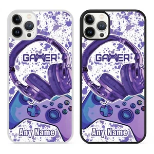 Personalised Gamer Phone Case Cover for iPhone Custom Name Boys Teenagers Kids - Picture 1 of 7