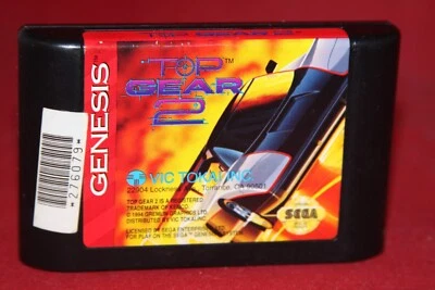 Top Gear 2 (Sega Genesis, 1994) Authentic Game Cartridge - Image 1 of 2