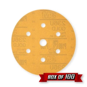 3M 01079 | Hookit Gold Dust Free Abrasive Disc (236U), 6.000" x 180 Grit {100pk} - Picture 1 of 2