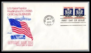US FDC # O133 $5 Official Eagle & Shield Artmaster pair  1983, 0a1137 - Picture 1 of 1