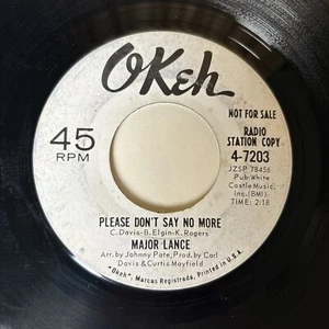 MAJOR LANCE PLEASE DON'T SAY NO MORE / RHYTHM 7" OG 1964 PROMO #4-7203 - Picture 1 of 3