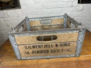 1962 S.H. Wentzell & Sons MILCHFLASCHENKISTE Pionier Molkerei, Worcester MA - Bild 1 von 8