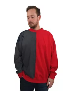 Vtg 90s Baggy Boxy Skate Fleece Crewneck Sweatshirt Mens Sz 2XL Red Color Block - Picture 1 of 5