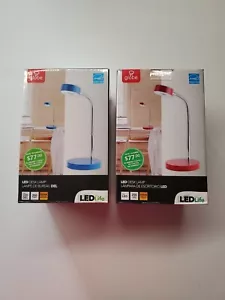 Globe LED Desk Lamp In Your Choice Of Red Or Blue - Picture 1 of 2