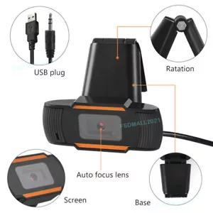 HD 1080P USB Webcam For PC With Microphone Desktop Laptop Web Camera Auto Focus - Picture 1 of 20
