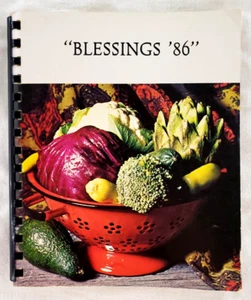 Cookbook Blessings '86" Bible Heritage School Parent's Auxiliary Recipes Cook - Picture 1 of 24