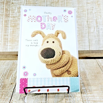Tarjeta del Día de la Madre American Greetings Boofle perro retazos rosa Foto 1 de 4