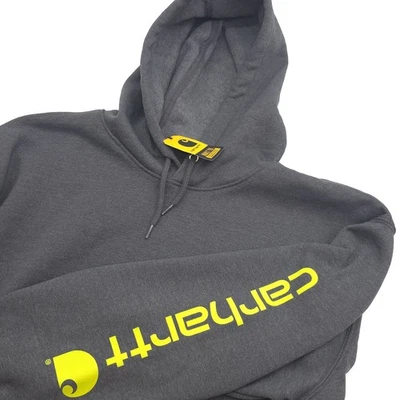 Sudadera con Capucha Carhartt Para Hombre 2XL Gris Calce Suelto Peso Medio Logo Manga Gráfico K288 Nueva con Etiquetas Foto 1 de 4