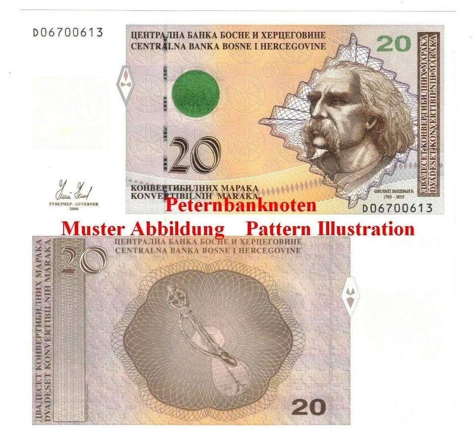 BOSNIEN HERZEGOWINA   BOSNIA 20 Convertible Maraka 2008 Unc P 75a 61995# ❇️❇️ - Bild 1 von 1