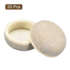 Furniture Sliders, 20Pcs 1" Formed Felt Round Sliding Pads for Carpeted (Beige) - Picture 1 of 6