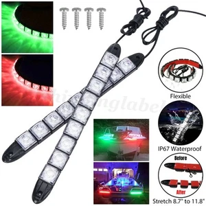 2X 9 Luces LED de Navegación 12V Rojo Verde Sumergibles Marina Barco Arco Tira Luces - Imagen 1 de 12