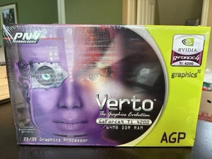 PNY Technologies Nvidia GeForce 4 TI 4200 AGP GPU Video Card 64mb DDR NEW SEALED - Picture 1 of 4